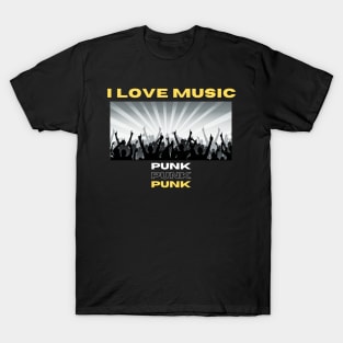 I Love Music Punk T-Shirt